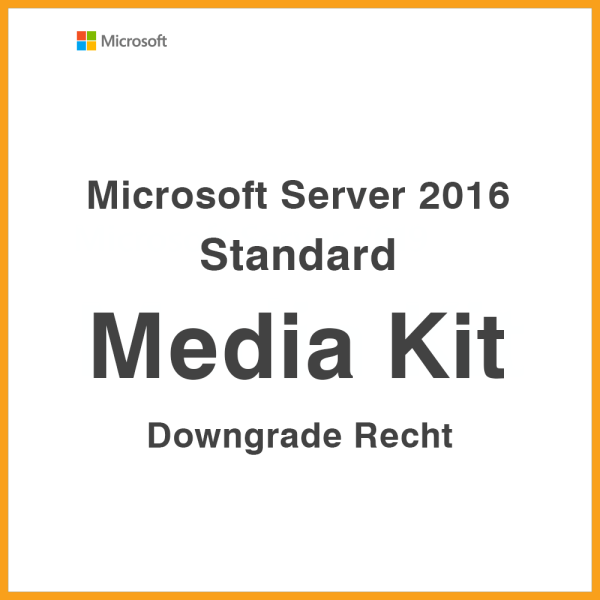 Microsoft Server 2016 Standard Media Kit | Prawo do downgrade'u