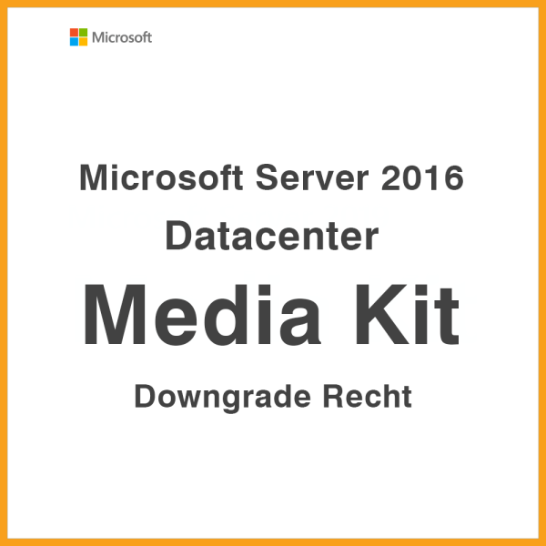 Microsoft Server 2016 Datacenter Media Kit | Prawo do downgrade'u