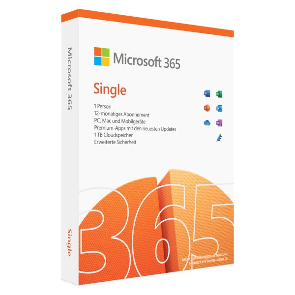 Microsoft Office 365 Single - PC/MAC - 5 urządzeń - Pełna wersja