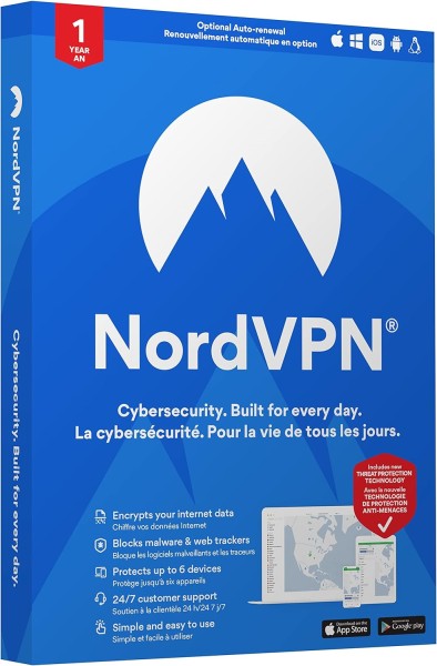 NordVPN | Oprogramowanie VPN dla 6 urządzeń |